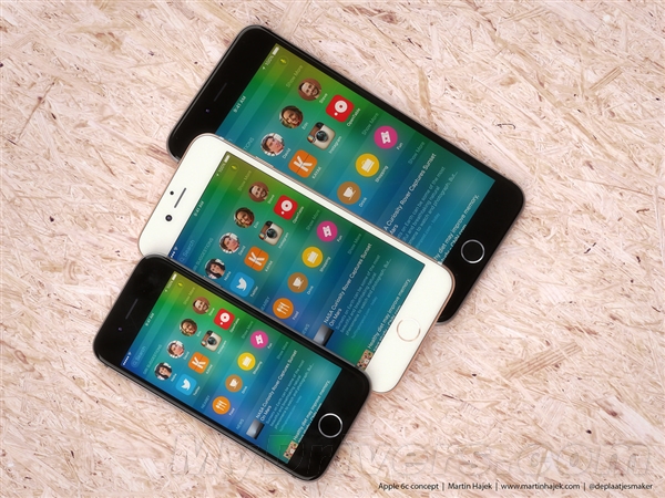 iPhone6C、6S、6SPlus渲染图
